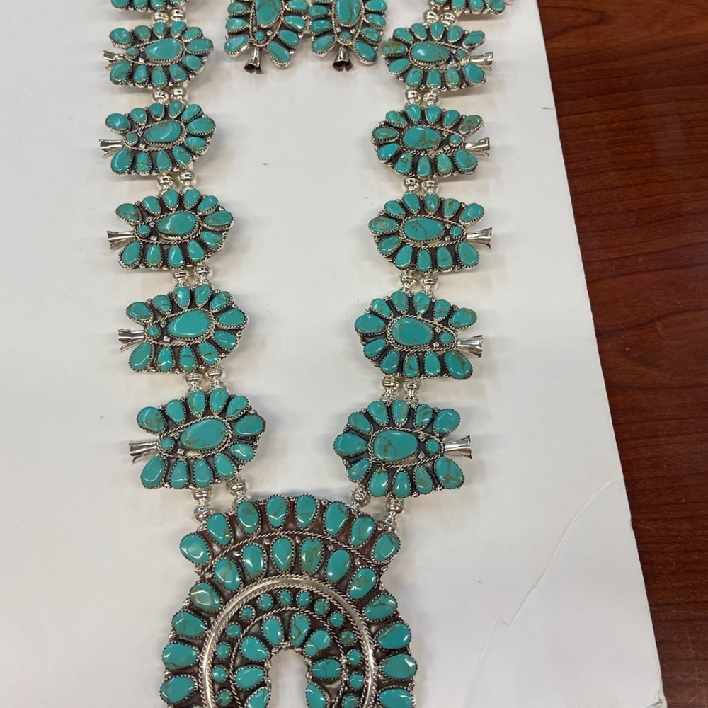 Authentic Turquoise Navajo Jewelry Custom Made with Earrrings